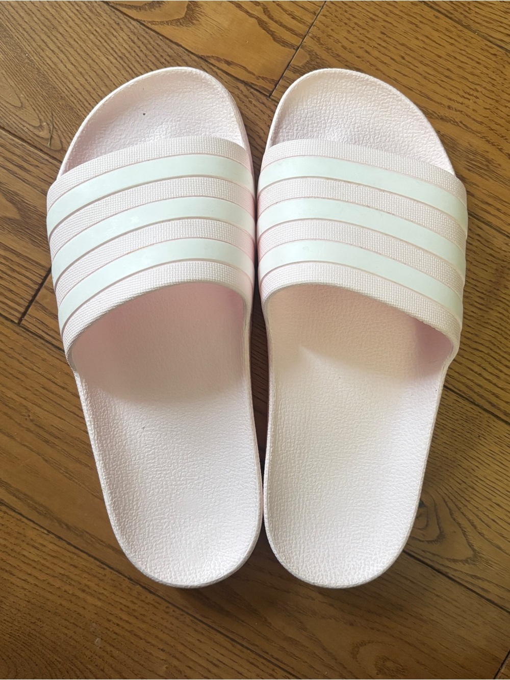 Light Pink Adidas Slides